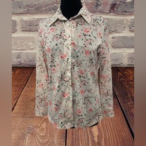 Women’s vintage donnkenny floral blouse shirt size 14